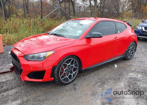 2019 Hyundai Veloster N z USA, uszkodzony, nr VIN KMHT36AH5KU001843